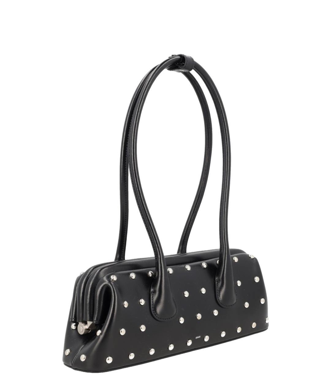 OSOI Черная кожаная сумка через плечо, фото 3
