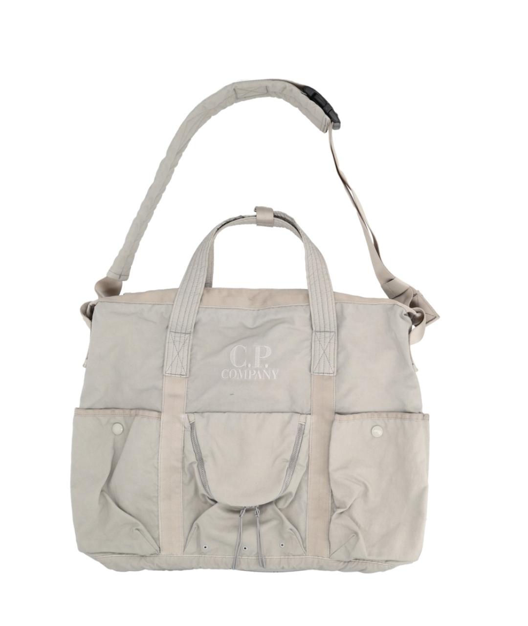 CP COMPANY Бежевая тканевая сумка на плечо, фото 1