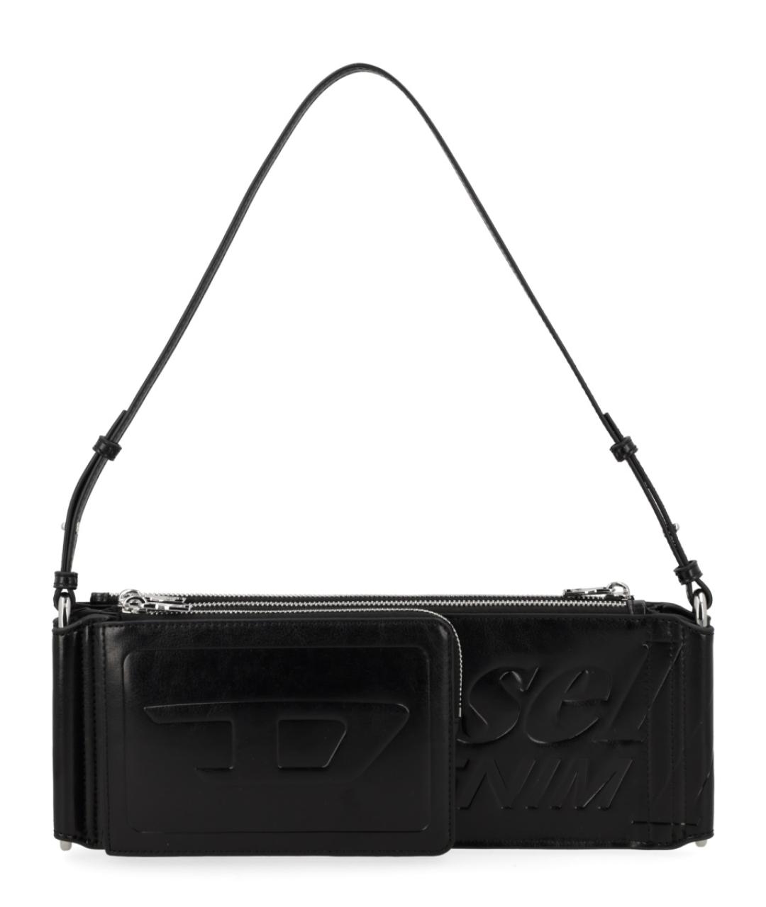 DIESEL Черная сумка через плечо из искусственной кожи, фото 2