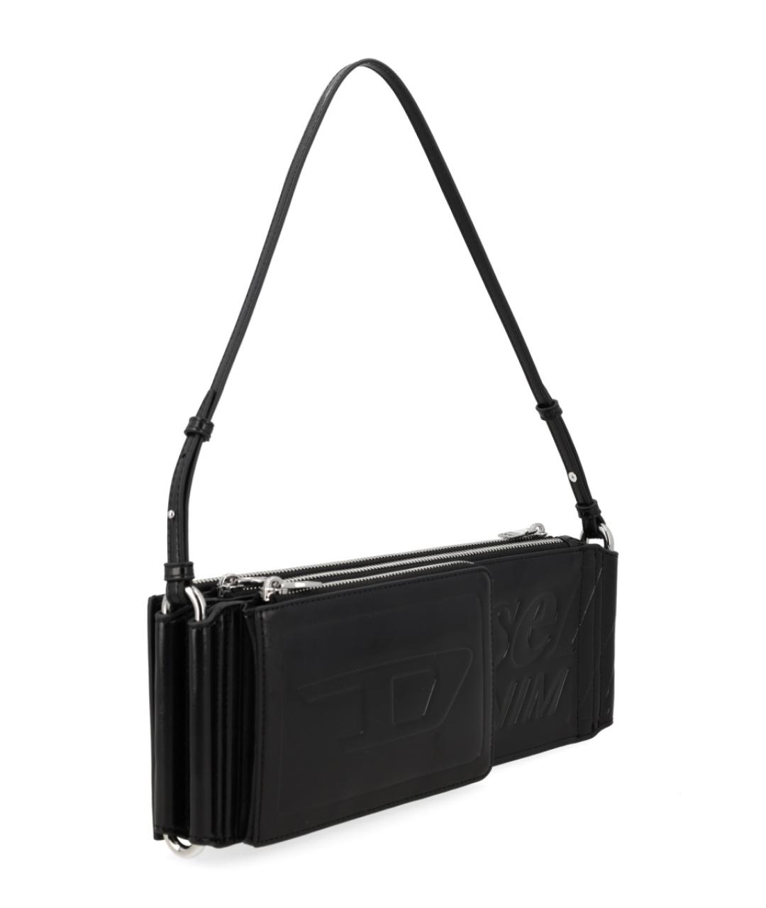DIESEL Черная сумка через плечо из искусственной кожи, фото 3