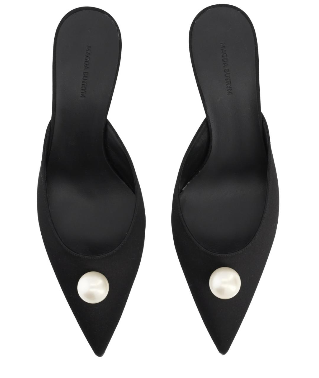 MAGDA BUTRYM Черные текстильные мюли, фото 5