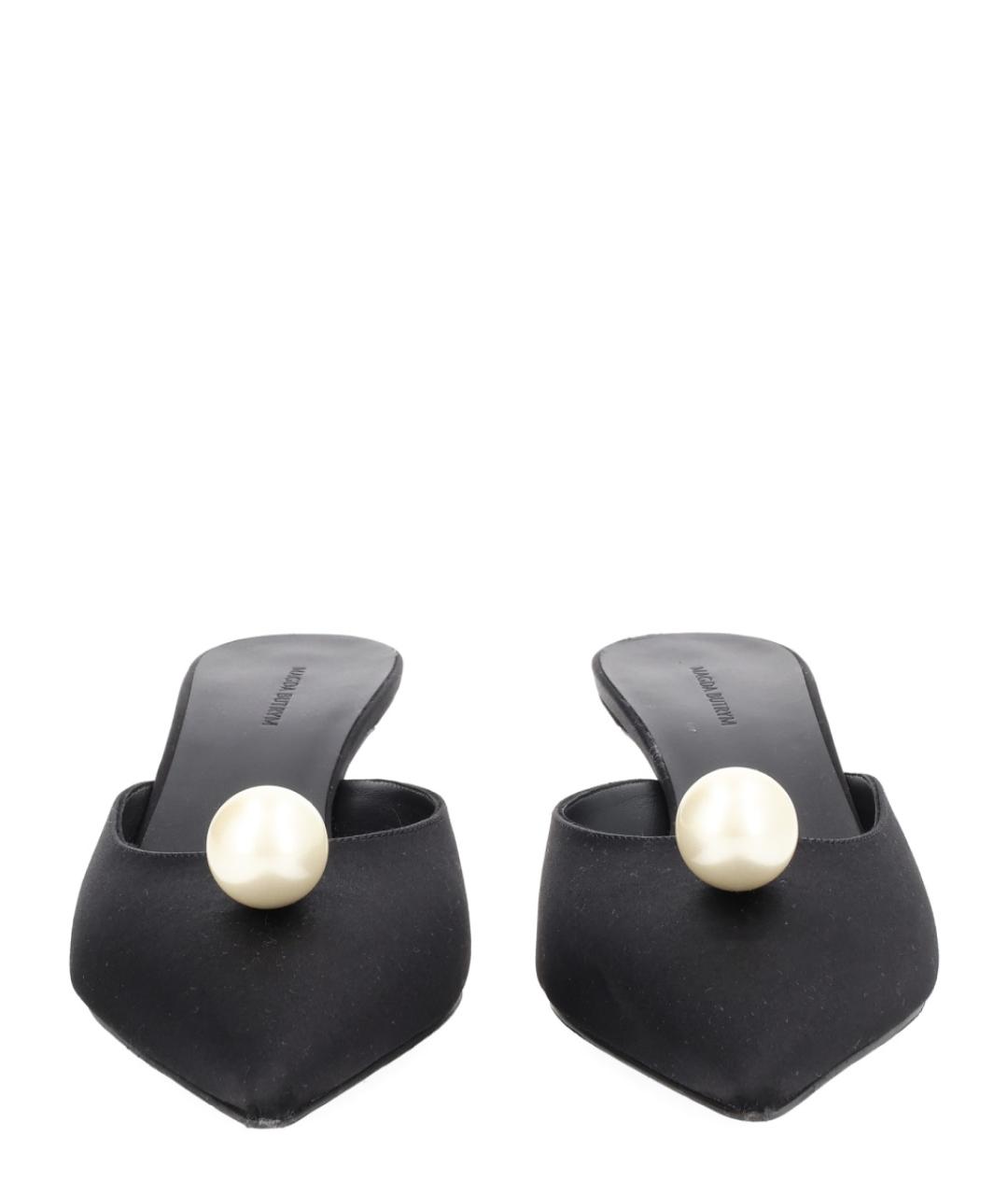 MAGDA BUTRYM Черные текстильные мюли, фото 3