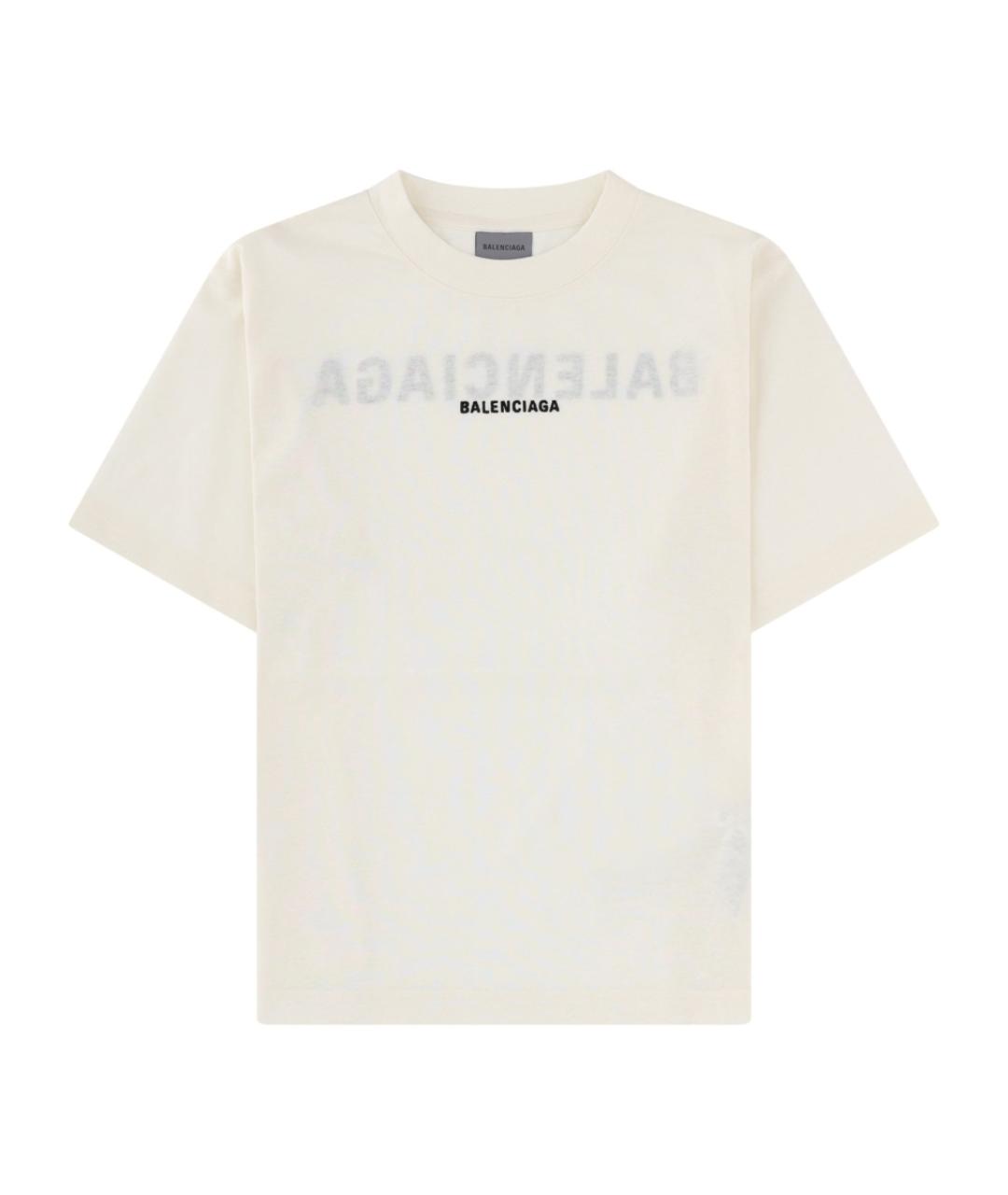 BALENCIAGA Белая хлопковая футболка, фото 1