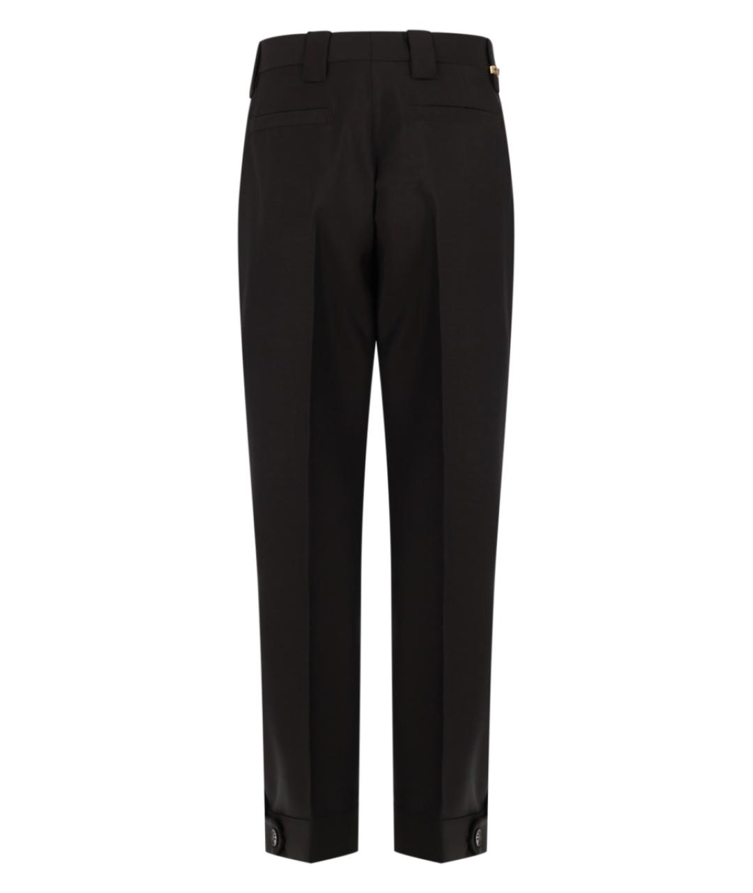 VERSACE Коричневые шерстяные повседневные брюки, фото 3