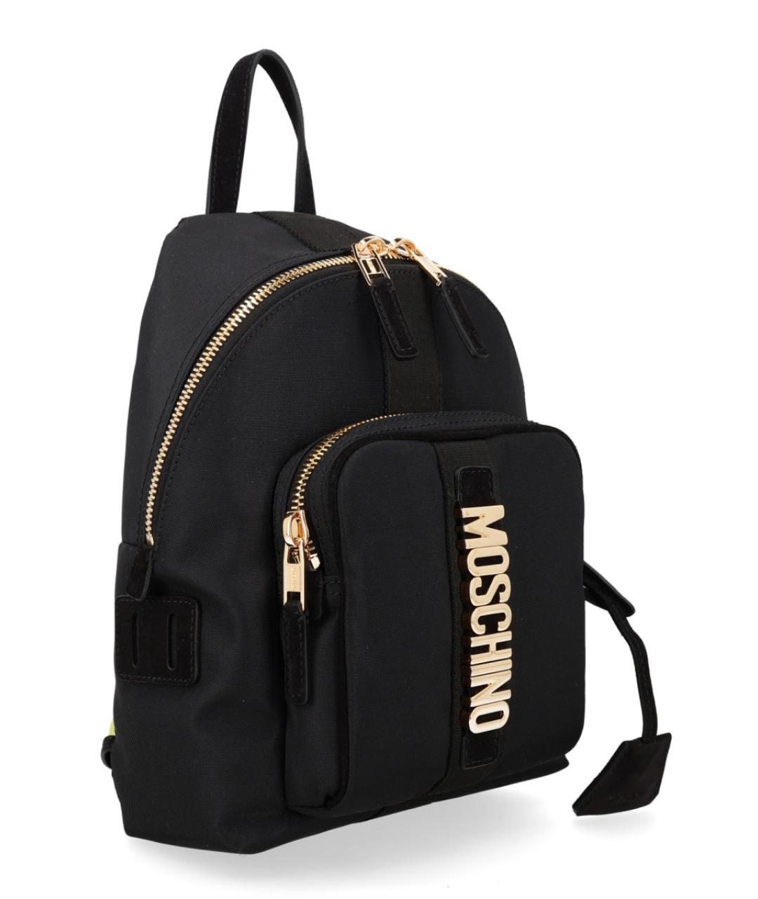 MOSCHINO Черный синтетический рюкзак, фото 2