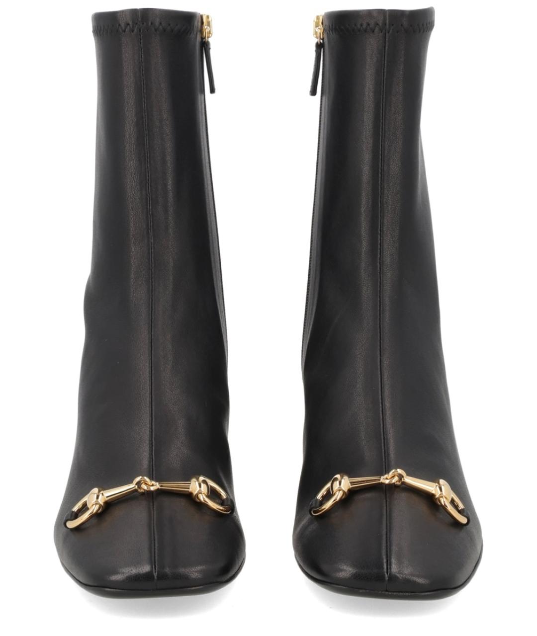 GUCCI Черные кожаные ботинки, фото 3