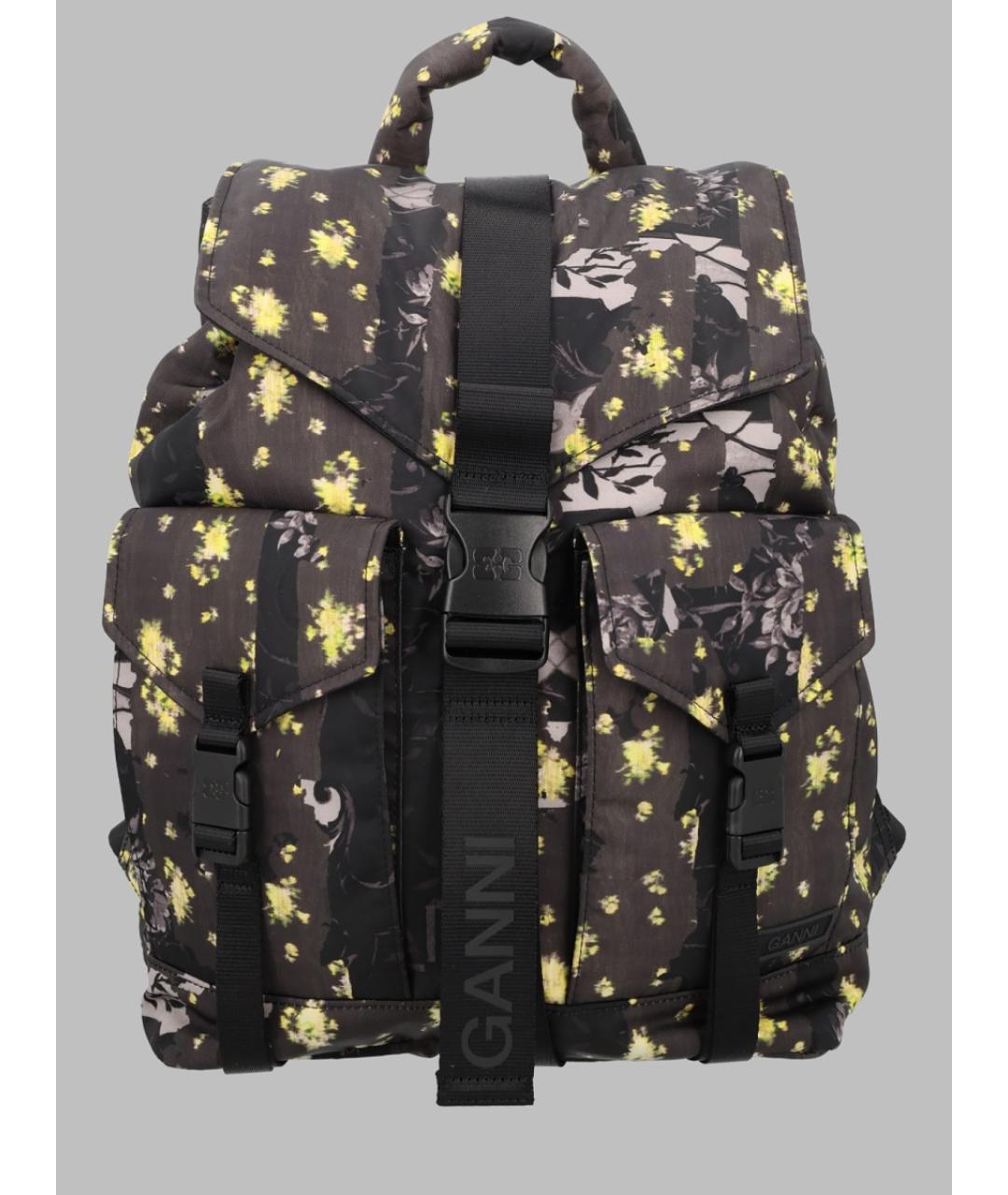 GANNI Коричневый тканевый рюкзак, фото 4