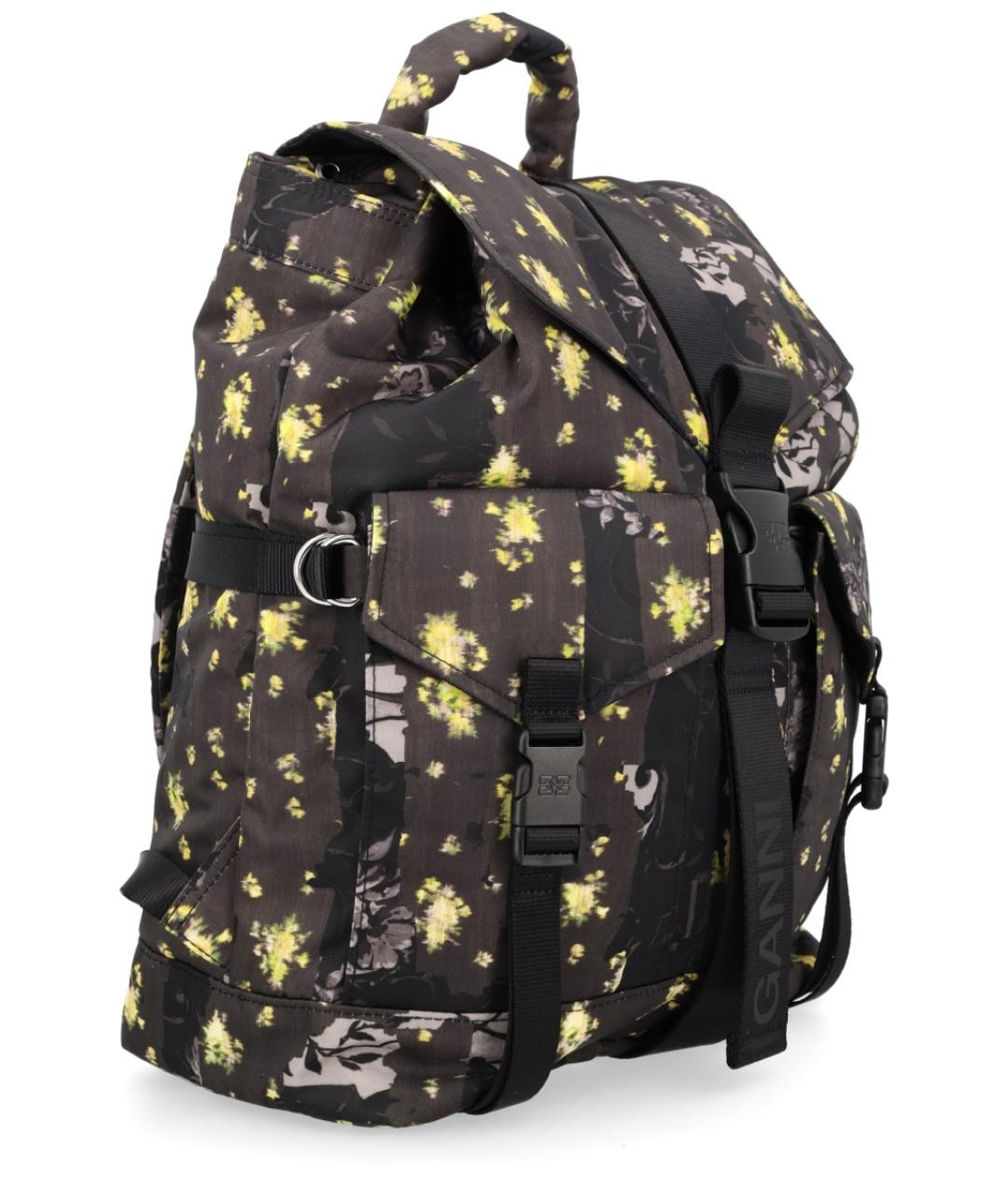 GANNI Коричневый тканевый рюкзак, фото 3