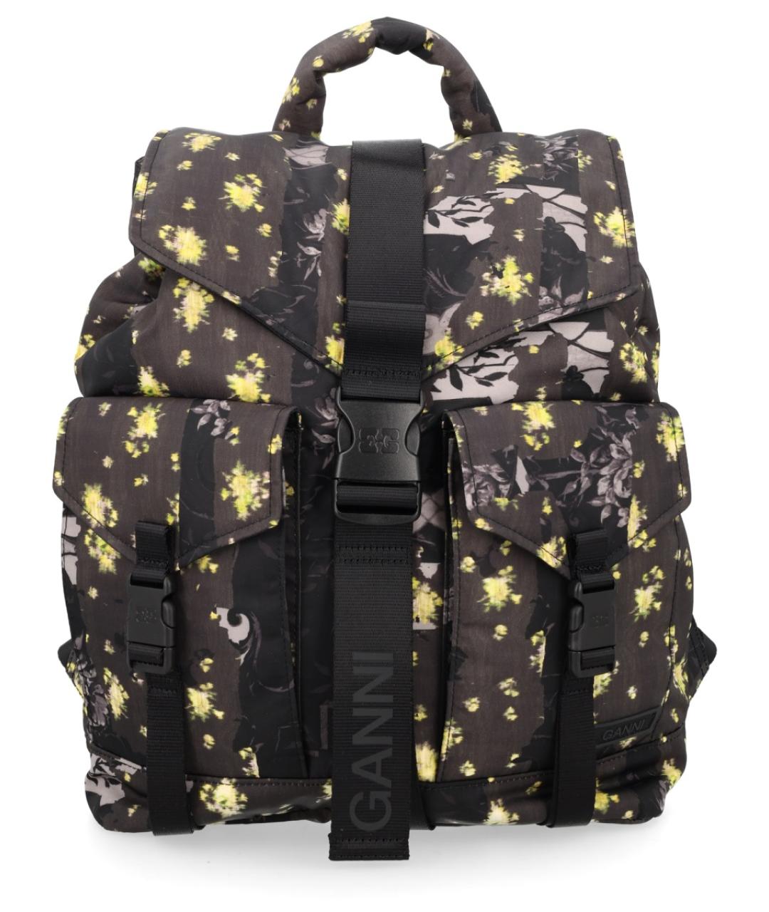 GANNI Коричневый тканевый рюкзак, фото 1