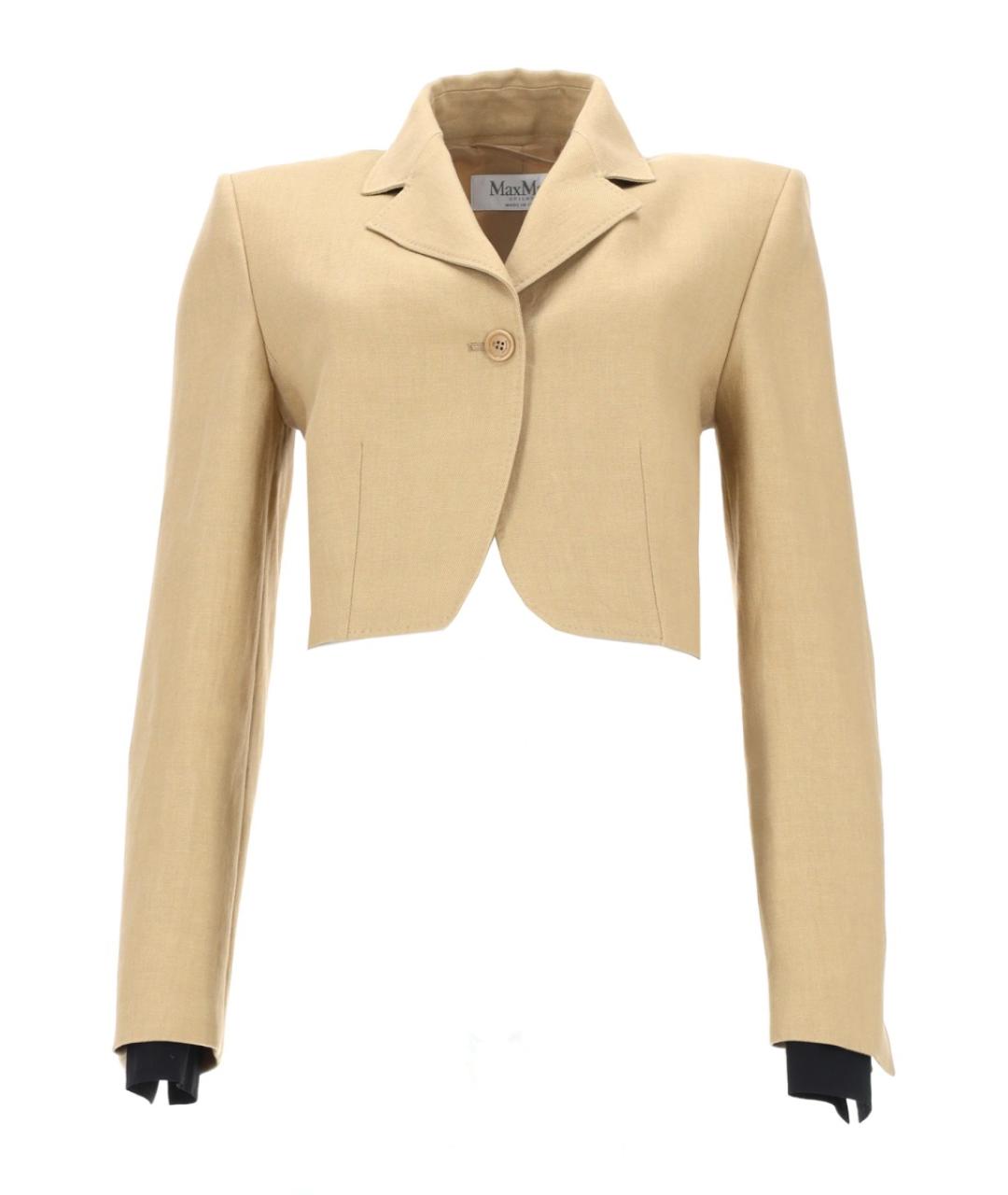 MAX MARA Бежевый жакет/пиджак, фото 1