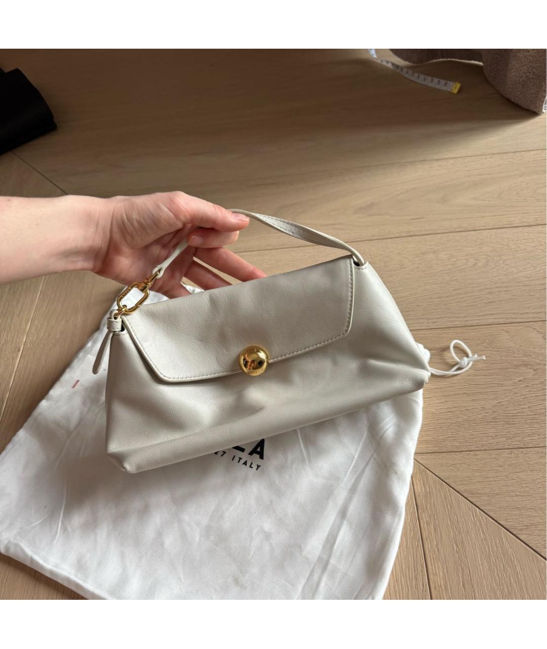 FURLA Серая кожаная сумка через плечо, фото 5