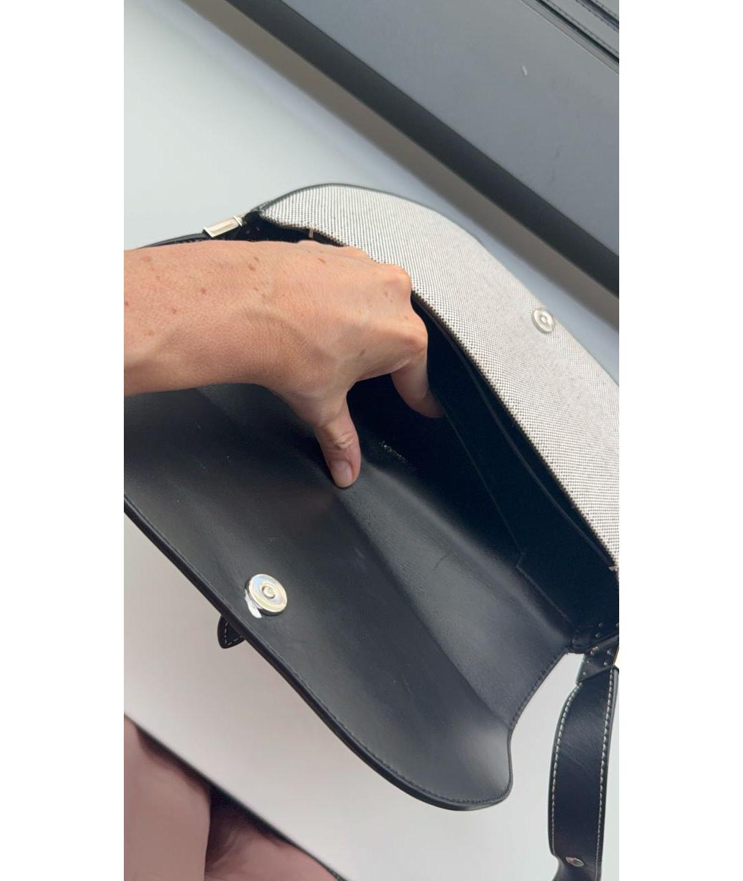 BURBERRY Черная кожаная сумка через плечо, фото 4