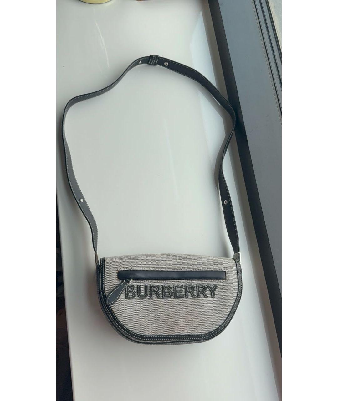 BURBERRY Черная кожаная сумка через плечо, фото 5