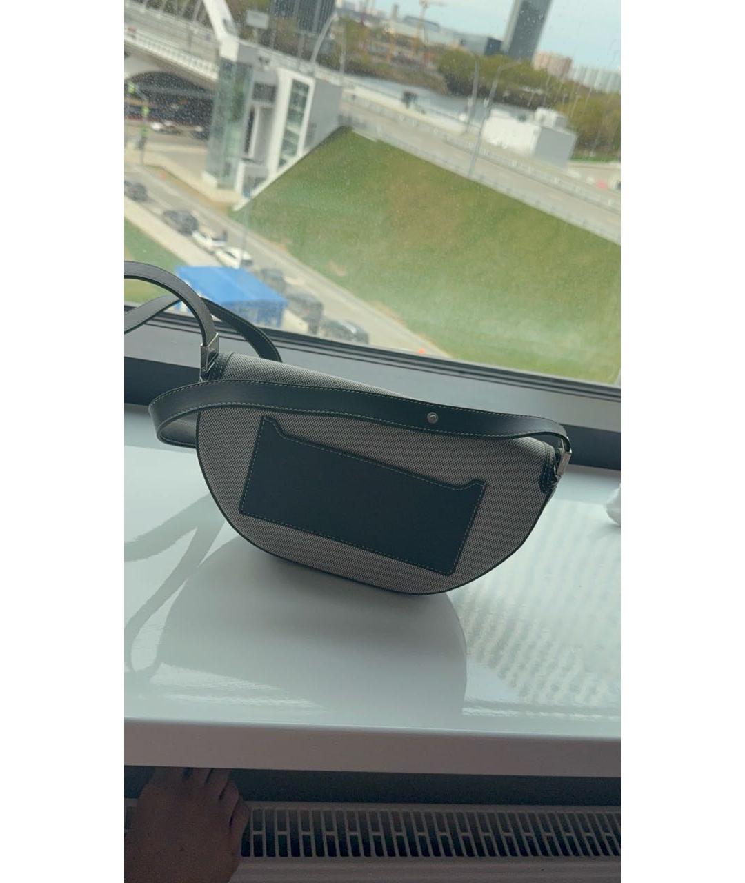 BURBERRY Черная кожаная сумка через плечо, фото 3