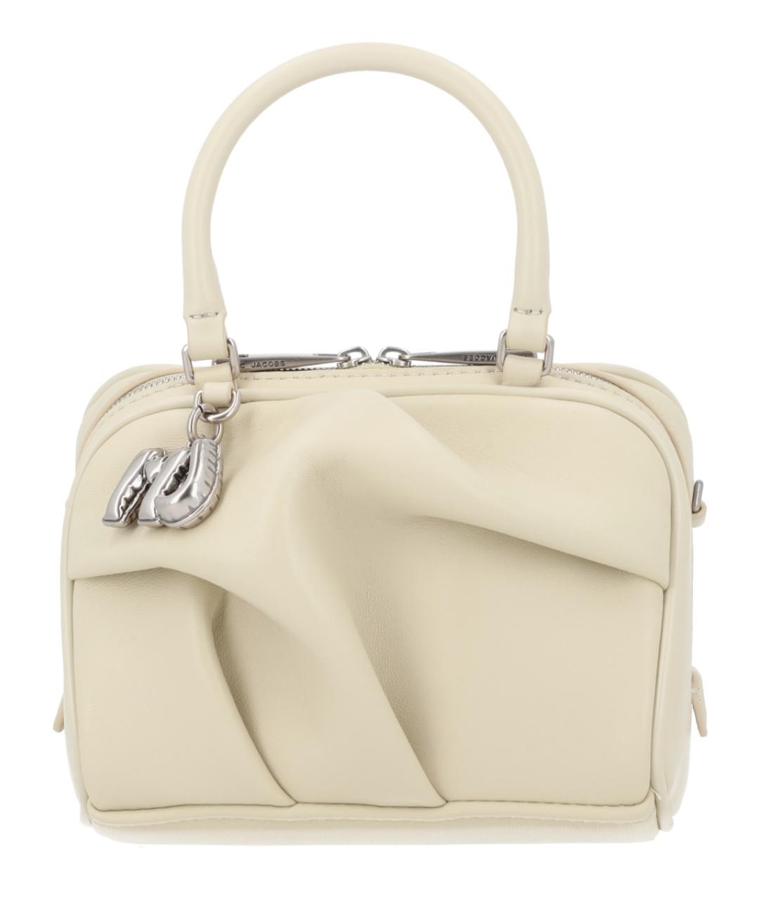 MARC JACOBS Белая кожаная сумка с короткими ручками, фото 1