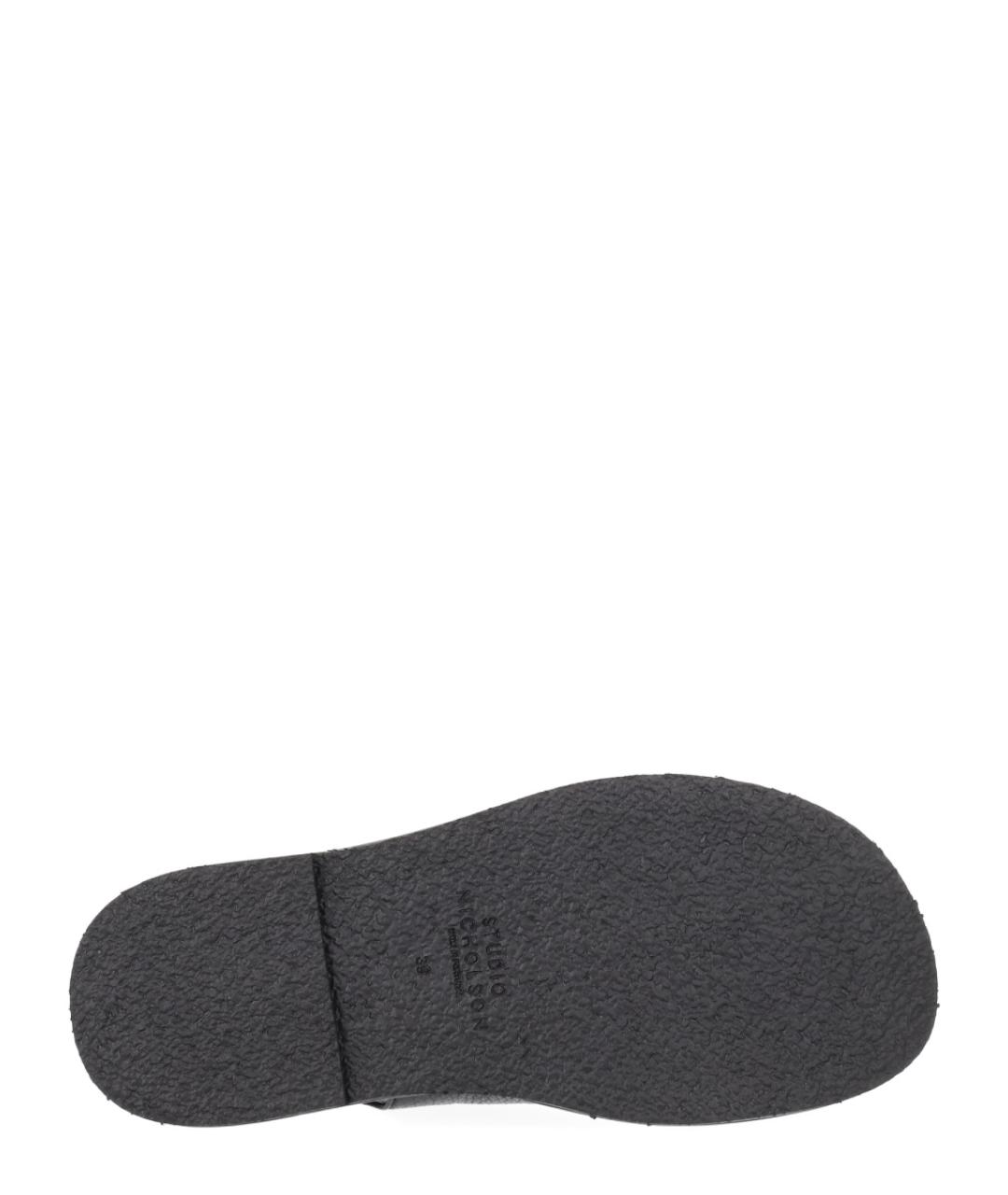 STUDIO NICHOLSON Темно-синие кожаные сабо, фото 6