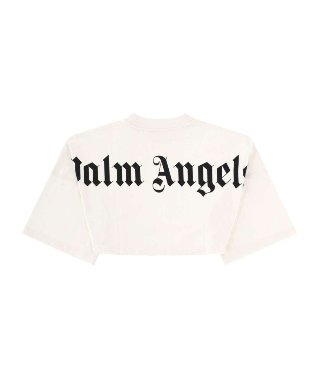 PALM ANGELS Белая хлопковая футболка, фото 2