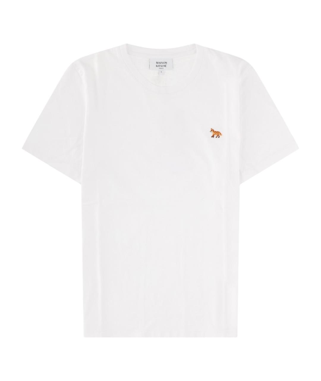 MAISON KITSUNE Белая хлопковая футболка, фото 1