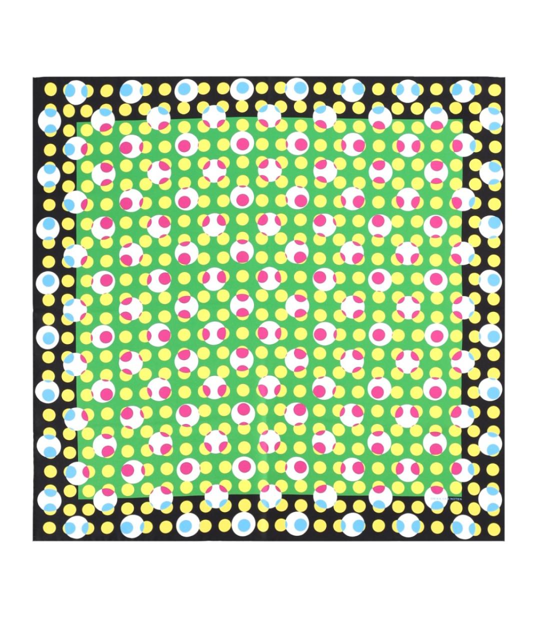 DRIES VAN NOTEN Салатовый шелковый платок, фото 1