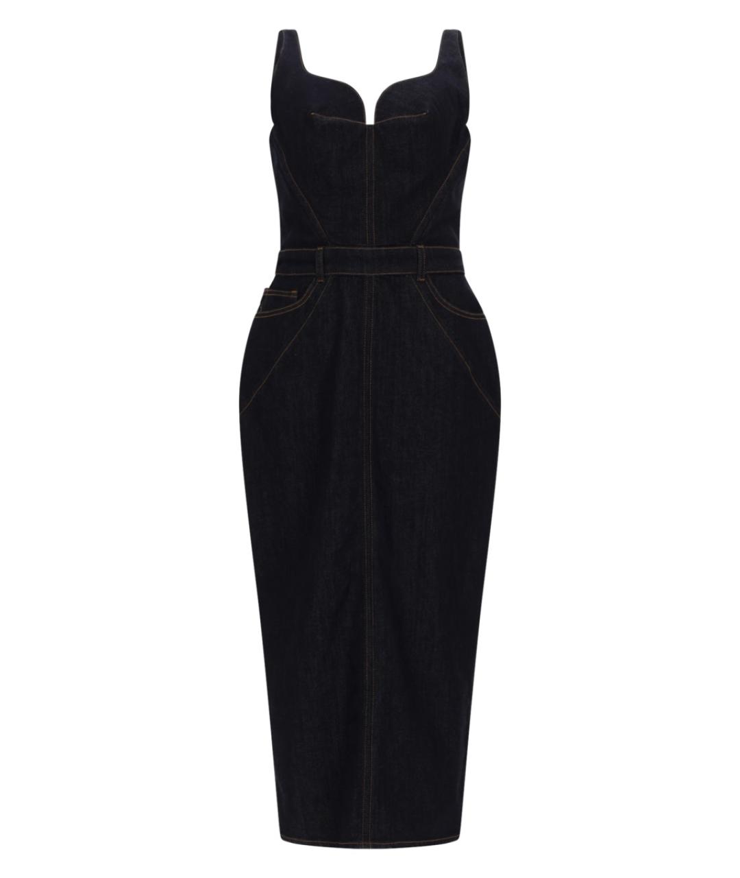 GIVENCHY Темно-синее хлопко-эластановое повседневное платье, фото 1