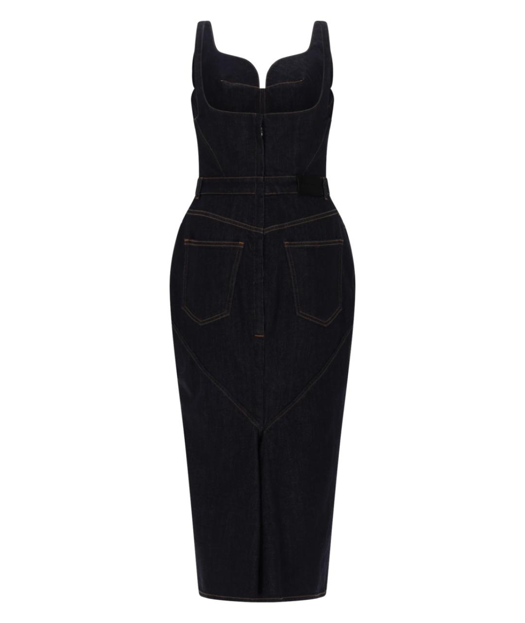 GIVENCHY Темно-синее хлопко-эластановое повседневное платье, фото 2