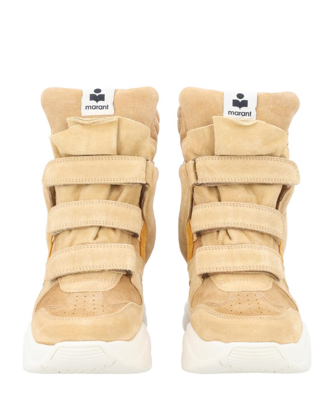 ISABEL MARANT Бежевые замшевые кроссовки, фото 3