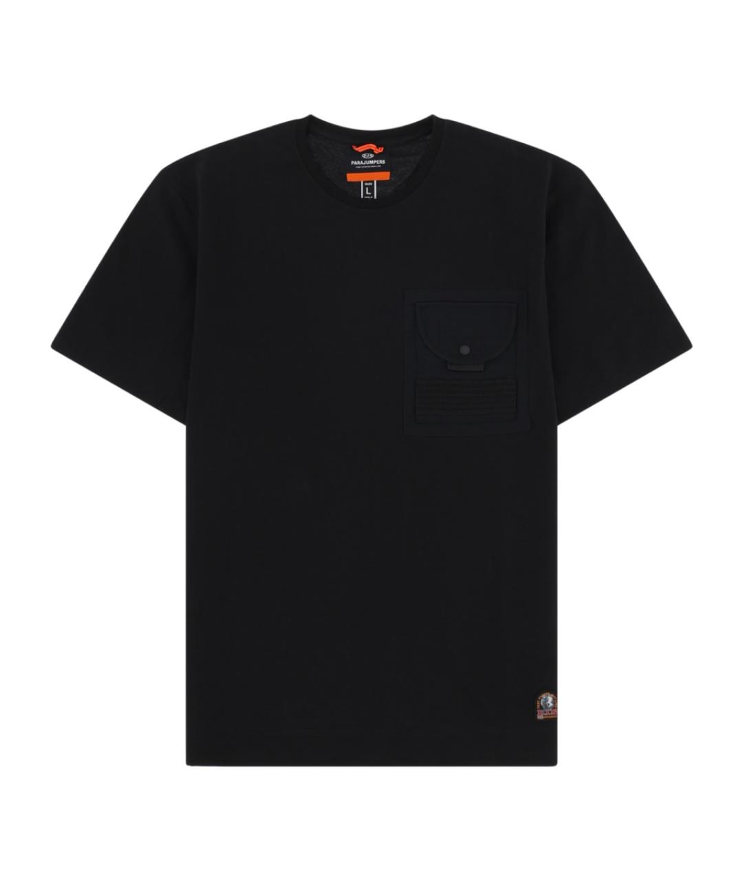 PARAJUMPERS Черная хлопковая футболка, фото 1
