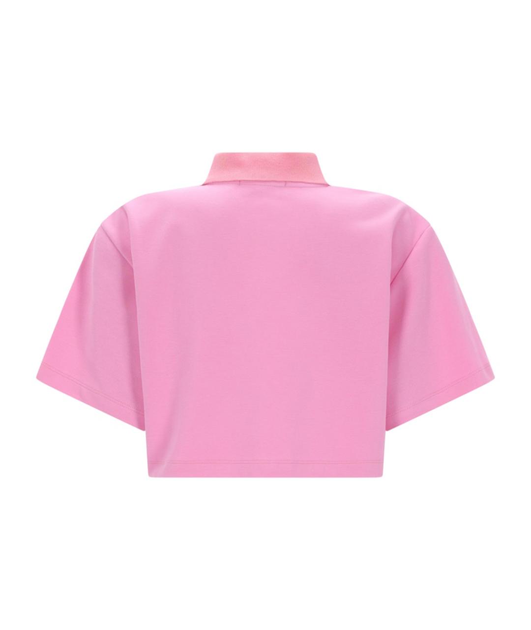 MSGM Розовая хлопковая футболка, фото 2