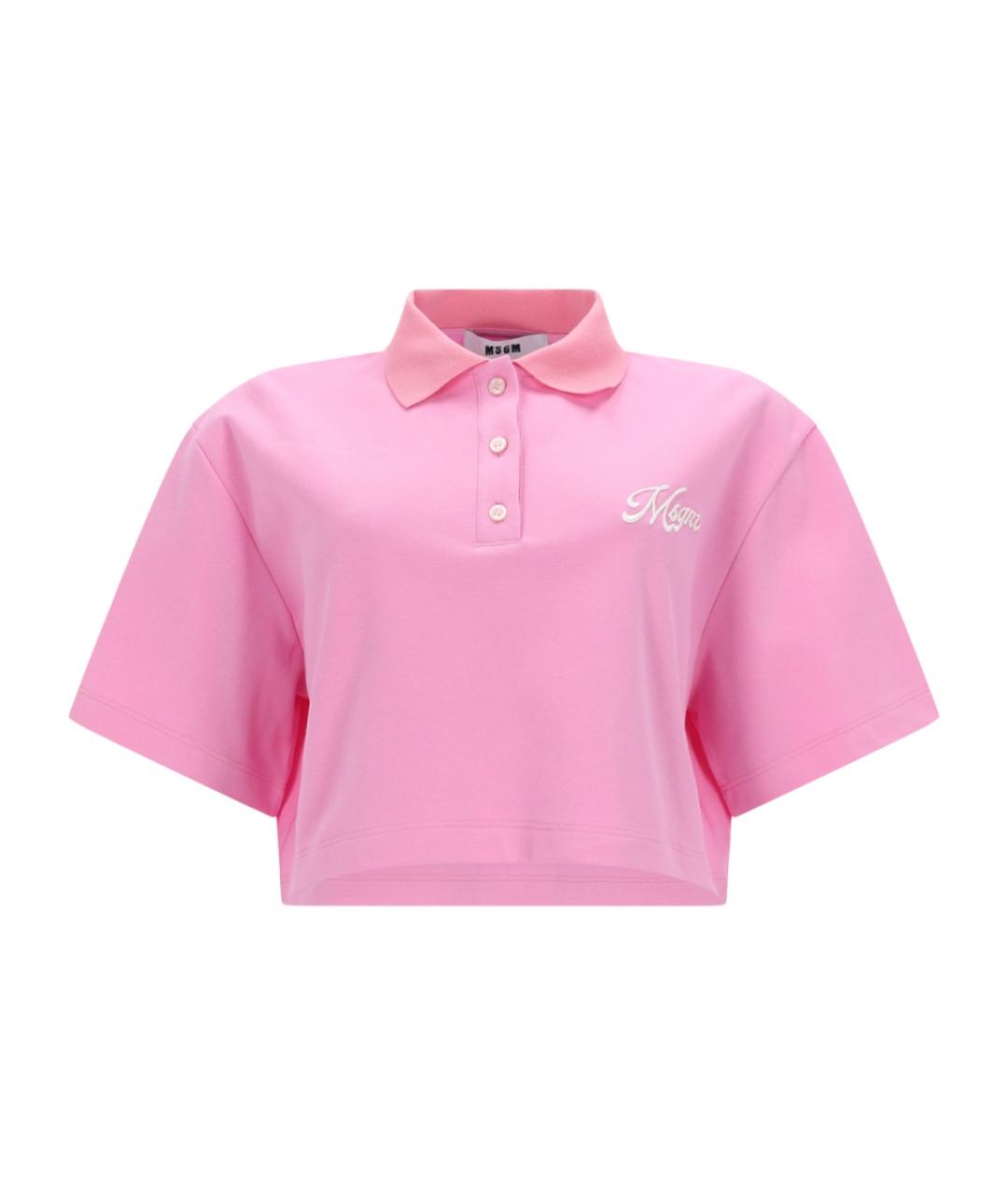 MSGM Розовая хлопковая футболка, фото 1