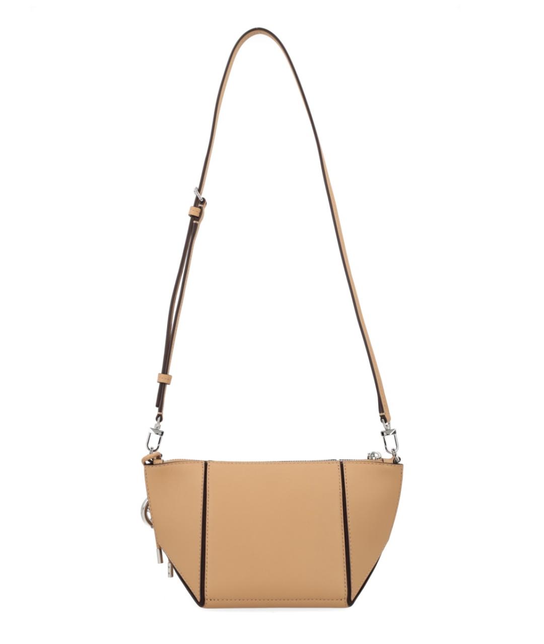 MICHAEL KORS Бежевая кожаная сумка через плечо, фото 2