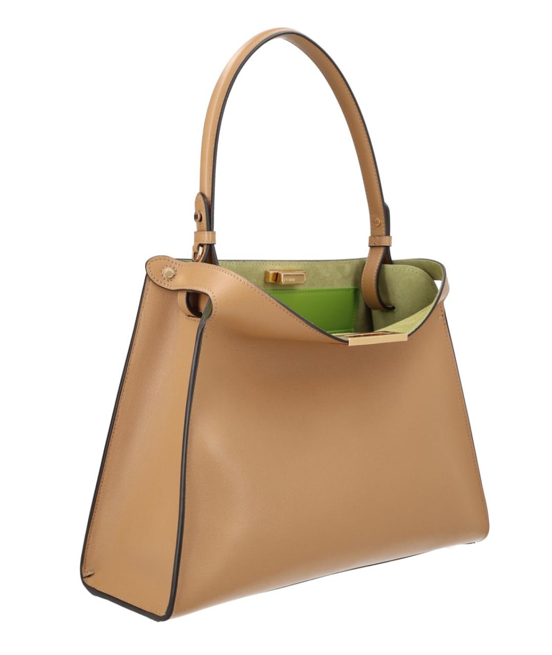 FENDI Бежевая кожаная сумка тоут, фото 4