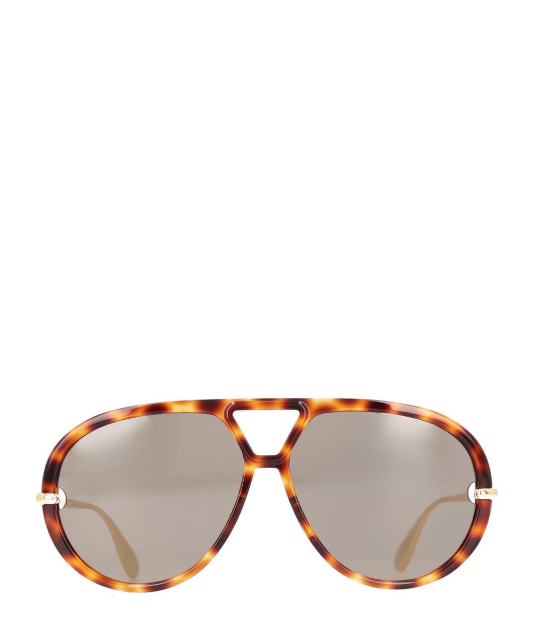 BOTTEGA VENETA Коричневые металлические солнцезащитные очки, фото 1