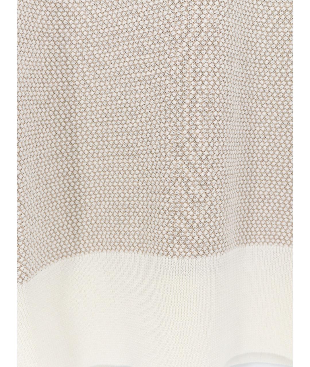 HUGO BOSS Бежевый шелковый джемпер / свитер, фото 3