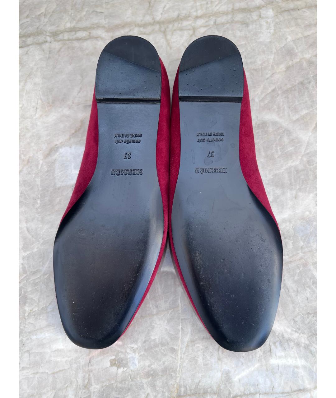 HERMES Замшевые балетки, фото 5