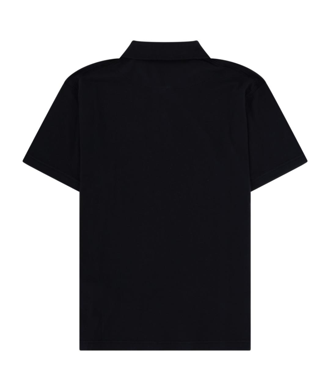 STONE ISLAND Синее хлопковое поло с коротким рукавом, фото 2