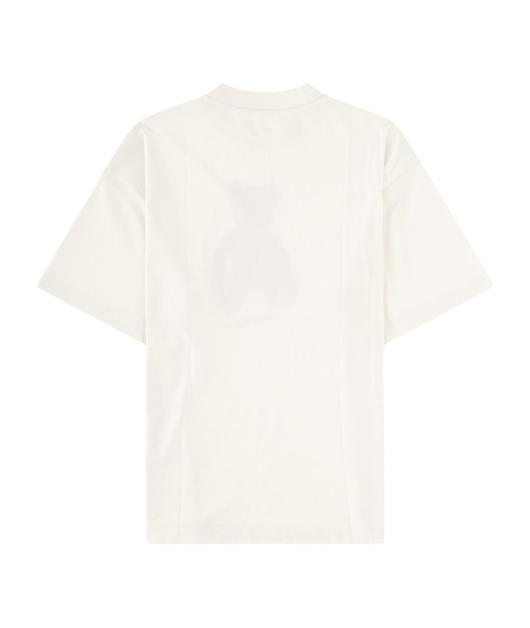 PALM ANGELS Белая хлопковая футболка, фото 2