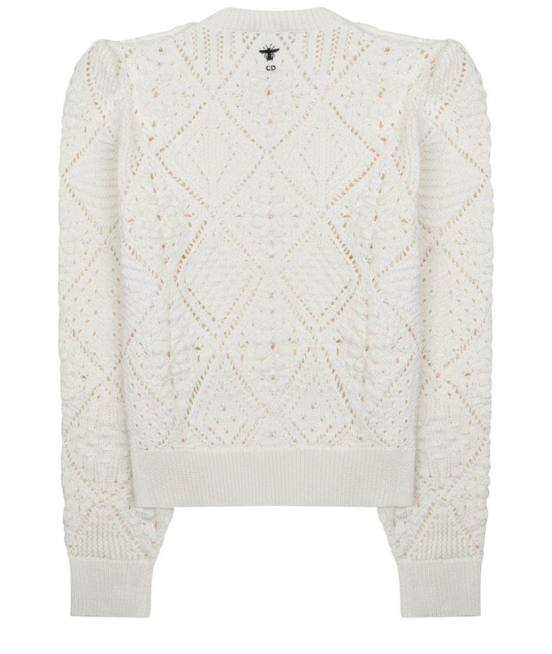CHRISTIAN DIOR Белый хлопковый джемпер / свитер, фото 2