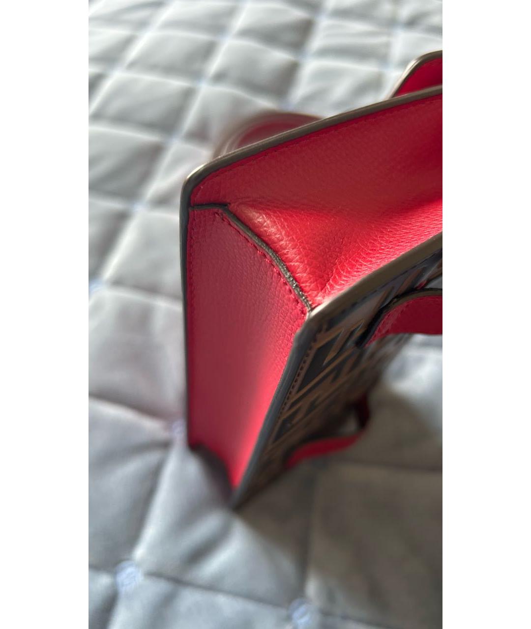 FENDI Бордовая кожаная поясная сумка, фото 6