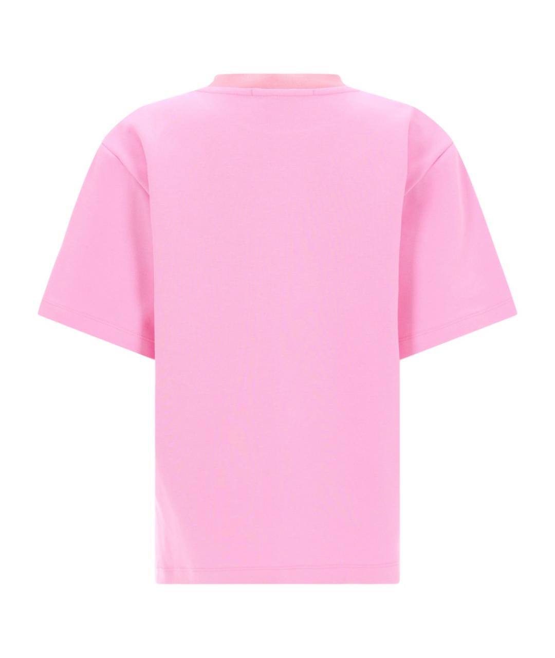 MSGM Розовая хлопковая футболка, фото 2