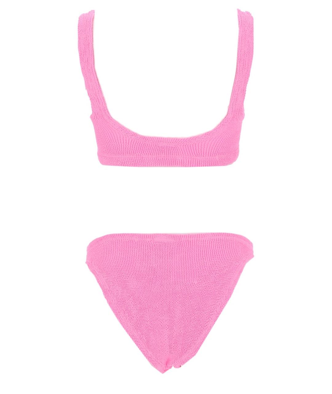 HUNZA G Розовый полиамидовый купальник, фото 2