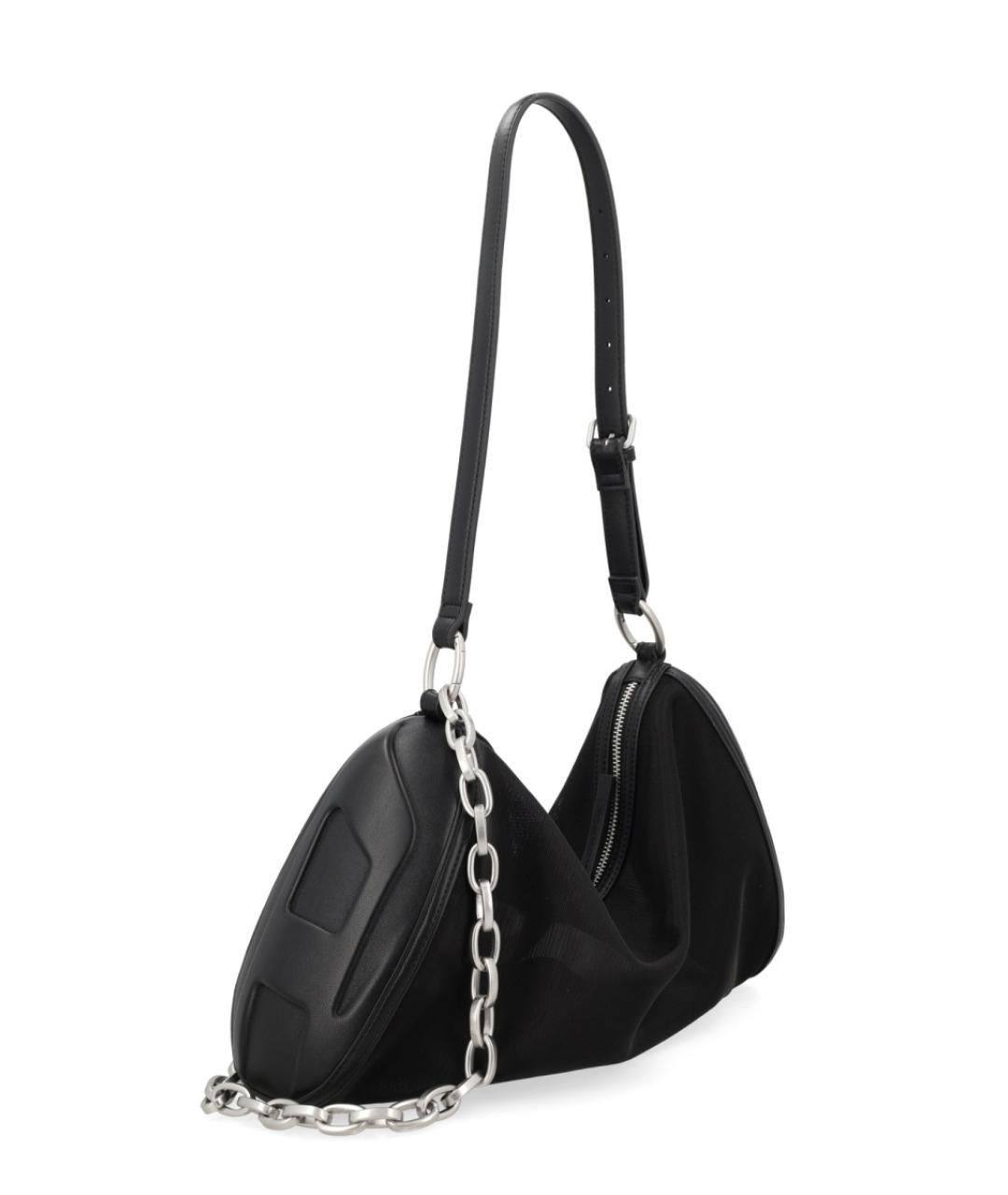 DIESEL Черная синтетическая сумка через плечо, фото 2