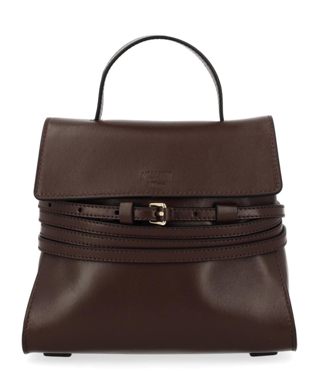 MOSCHINO Коричневая синтетическая сумка тоут, фото 1