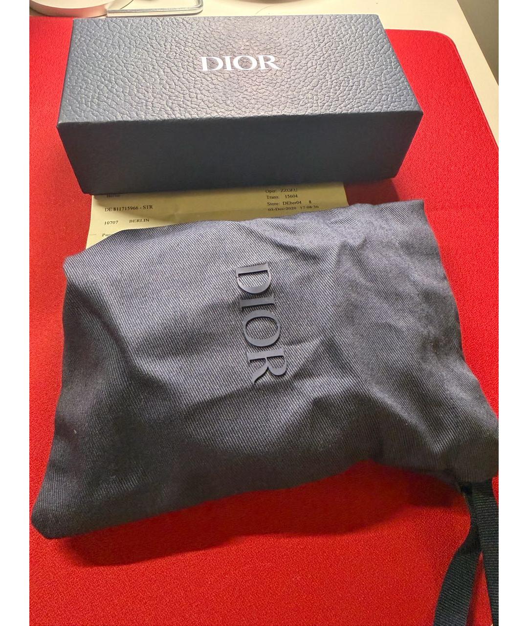 CHRISTIAN DIOR Черный кожаный ремень, фото 4