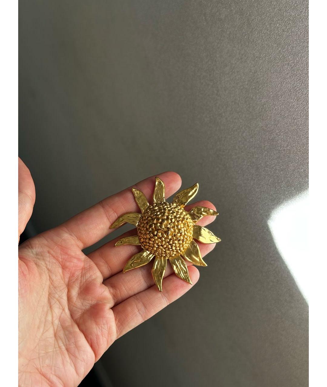 SAINT LAURENT Золотая позолоченная булавка / брошь, фото 8