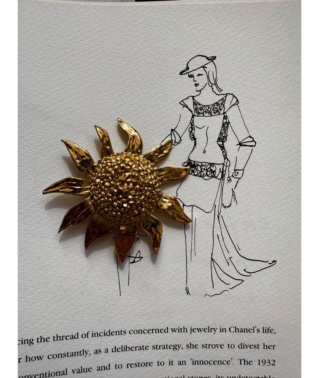 SAINT LAURENT Золотая позолоченная булавка / брошь, фото 5