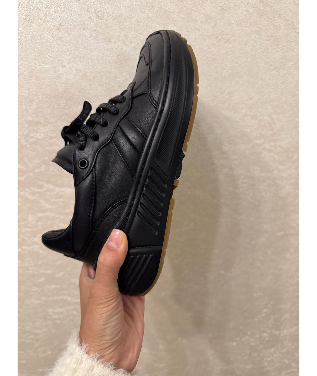 BOTTEGA VENETA Черные кожаные кроссовки, фото 3