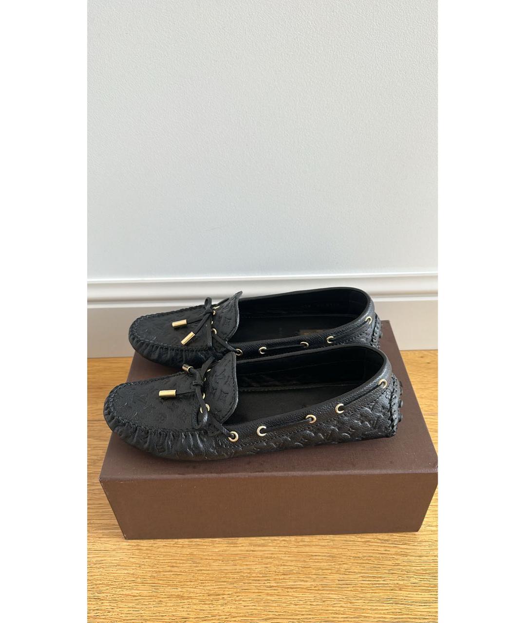 LOUIS VUITTON Черные кожаные мокасины, фото 8