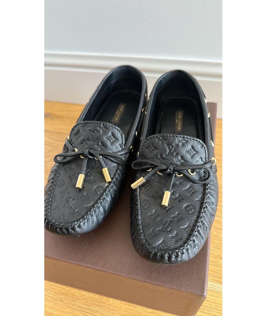 LOUIS VUITTON Черные кожаные мокасины, фото 6