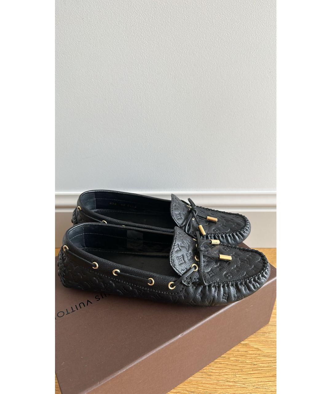 LOUIS VUITTON Черные кожаные мокасины, фото 9