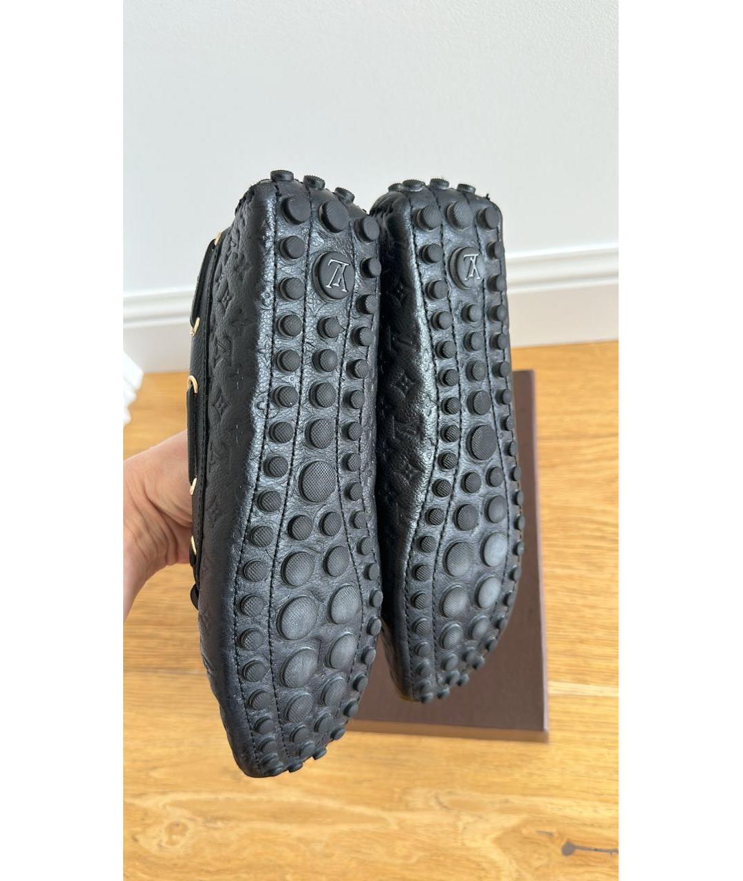 LOUIS VUITTON Черные кожаные мокасины, фото 7